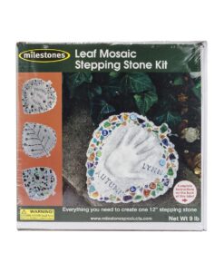 Midwest Products Milestones Decorative Mosaic Leaf Stepping Stone Kit for Flower Beds, Gardens, and Walkways - 901-11455