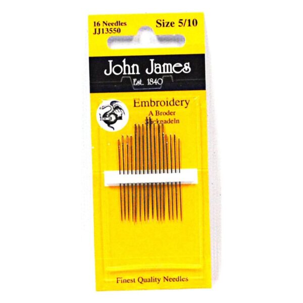 John James Embroidery Needles Assorted Sizes 5/10