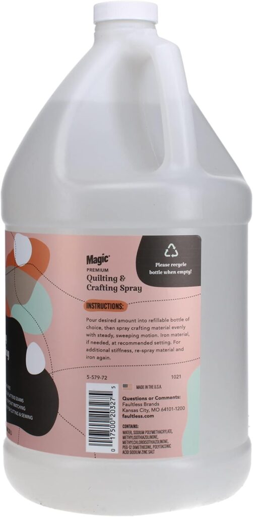 Magic Premium Quilting & Crafting Spray – Fabric Spray for Cutting, Creasing, & Sewing – Best Press Spray Starch for Quilting to Flatten Seams & Wrinkles – Wrinkle Spray - Premium Quilting & Crafting - Image 2