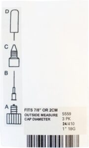 Fineline 18 Gauge 1" Applicator Tip 3/Pkg-24/410 Yellow Band - Image 2