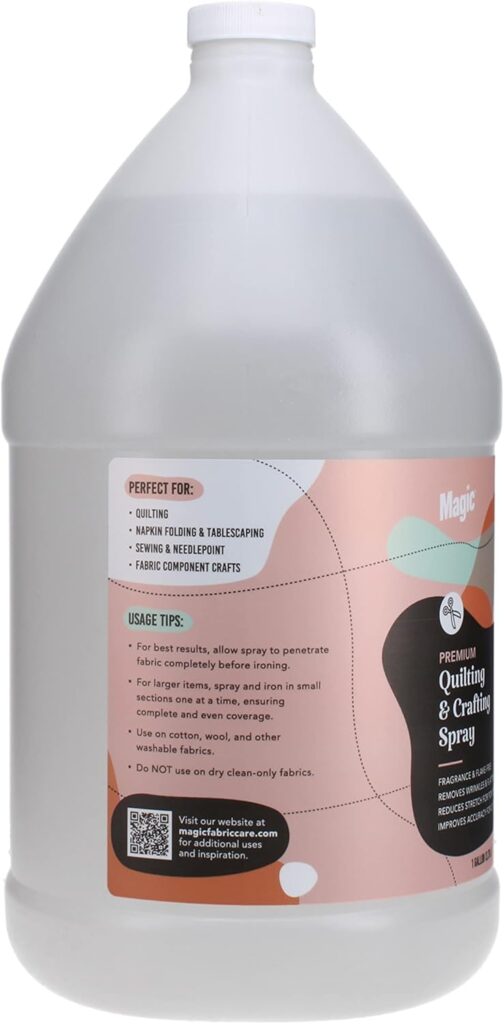 Magic Premium Quilting & Crafting Spray – Fabric Spray for Cutting, Creasing, & Sewing – Best Press Spray Starch for Quilting to Flatten Seams & Wrinkles – Wrinkle Spray - Premium Quilting & Crafting - Image 3