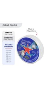 Stretch Magic Elastic Beading Cord – Clear Color, 0.5mm in Diameter, 10-Meter (32 ft) - Easy to Knot, Strong & Stretchy String for Making Beaded Jewelry - Image 3