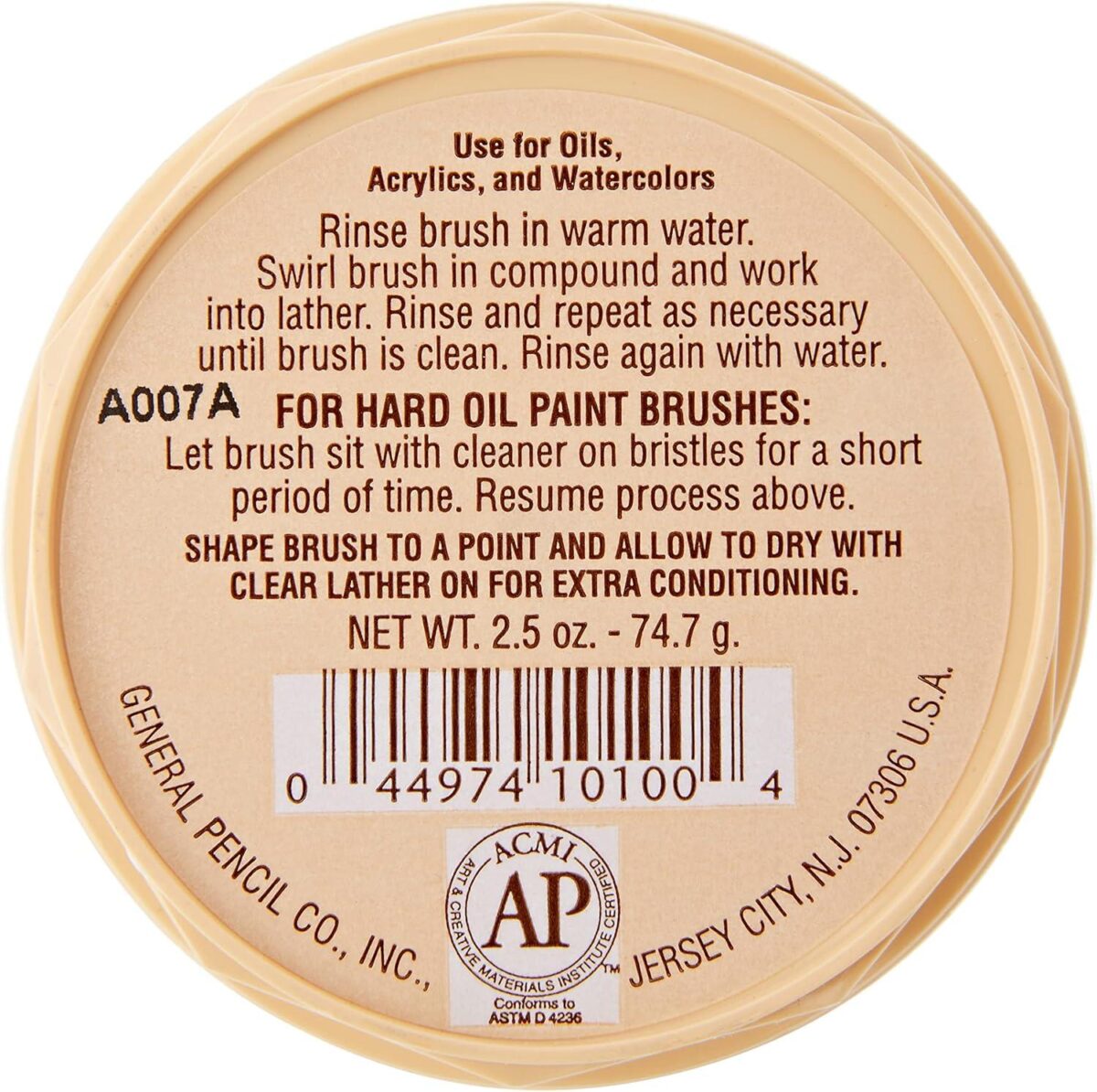 General Pencil Company The Masters Brush Cleaner & Preserver 2.5 0z. - Image 2
