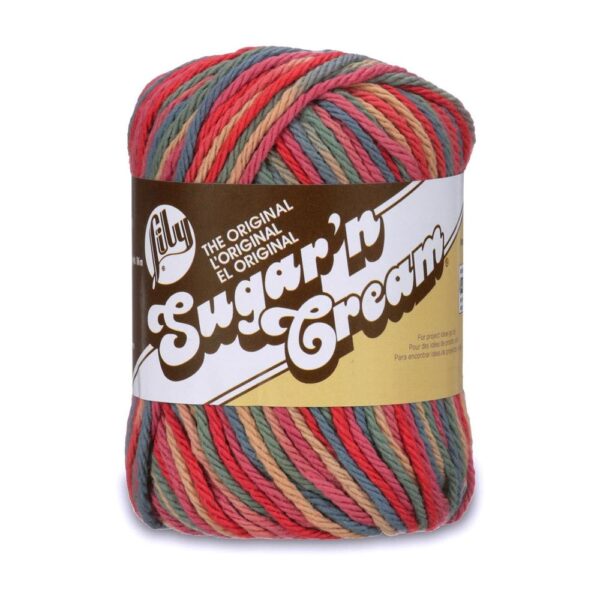 Lily Sugar 'N Cream The Original Ombre Yarn, 2oz, Gauge 4 Medium, 100% Cotton, Painted Desert - Machine Wash & Dry