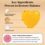 Flora+ pH Balance Vaginal Probiotic Gummies for Women – Pineapple | Prebiotics & Hyaluronic Acid · Feminine Odor and Freshness Support · Sugar Free · Vegan · Non-GMO · Gluten Free · 30 Gummies - Image 3