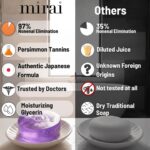 Mirai Clinical Persimmon Soap for Old People Smell, Nonenal® Odor Solution | Japanese Persimmon Soap with Lavender Scent, Green Tea Extract, Deodorizing Bar for Men and Women, Gentle for All Skin Types - Image 3