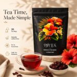 Pipi Hibiscus Tea,Pipi Tea Hibiscus Tea Bags Organic,100% Natural Organic Hibiscus Tea Bags,Natural Sweet & Sour Flavor,Caffeine-Free,30 Bags - Image 3