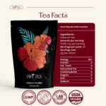 PiPi Tea Organic Hibiscus Tea Bags – Caffeine Free Herbal Tea Rich in Antioxidants, Non-GMO & Vegan, Sourced from Premium Hibiscus Flowers for Daily Wellness & Heart Health Support, 60g - Image 9