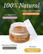 FRØYA Organics Anti-Age & Insane Glow Day Balm for Face (1.0 fl oz) | Moisturizing Beeswax Balm to Visibly Reduce Wrinkles, Even Skin Tone, and Boost Collagen, With Rosehip & Sea Buckthorn - Image 4
